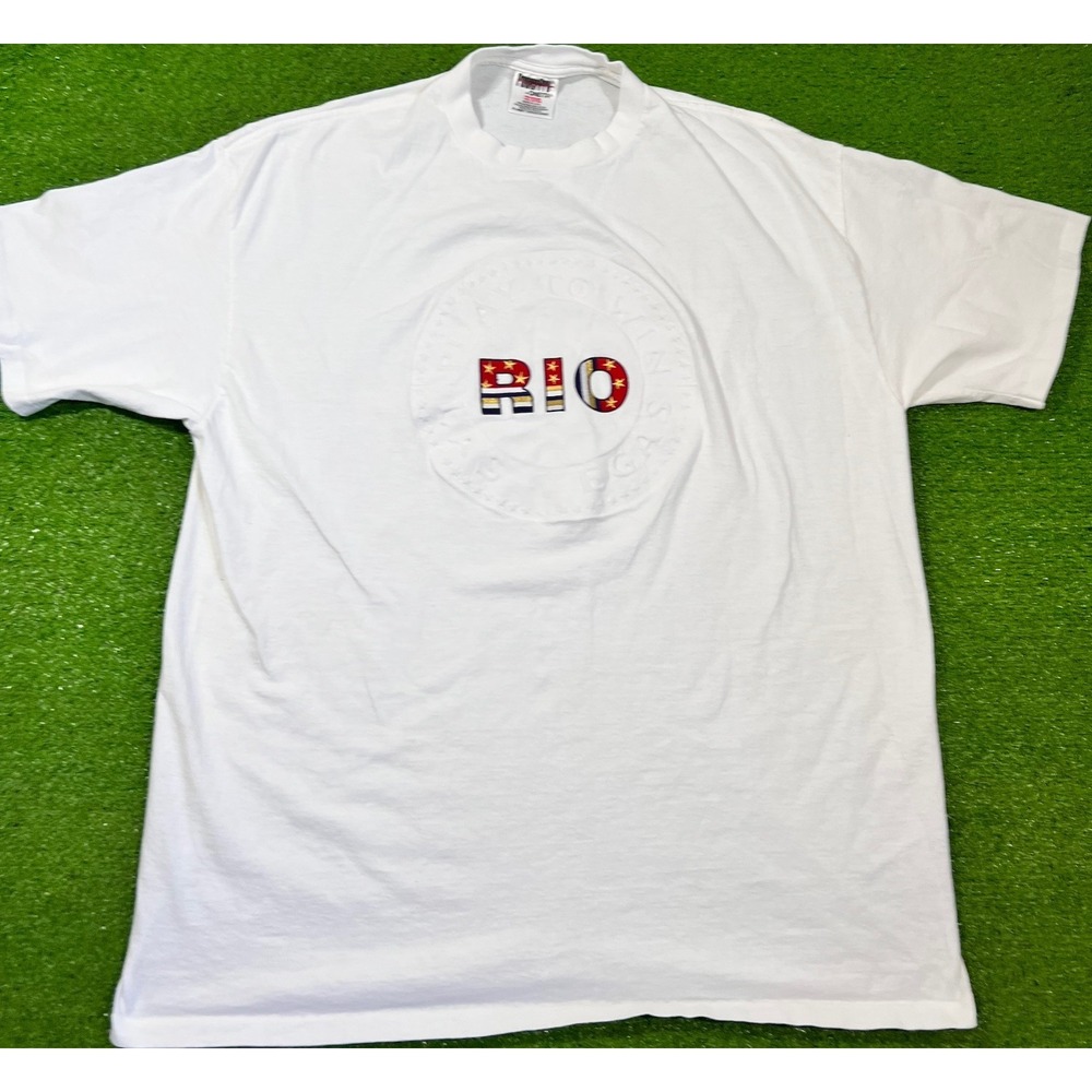 Vintage Rio Casino Single Stitch Shirt 2XL Poker Chip Las Vegas Embroidered